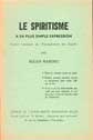 livre Le Spiritisme &agrave; sa plus simple expression