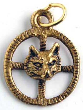 loup médaille totem