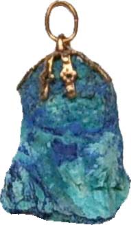 azurite en pendentif