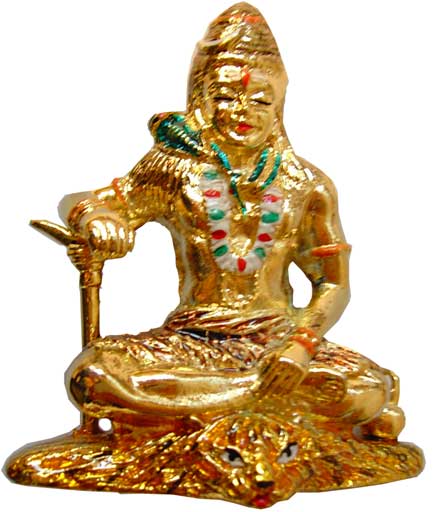 statuette de shiva en or