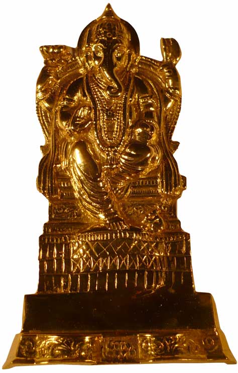 Ganesh en laiton doré statue