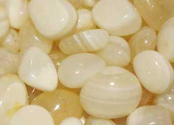 Agate blanche polie