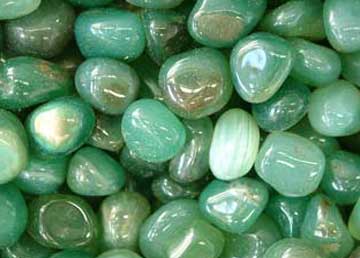 agate verte polie