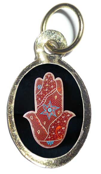 lain de fatma en couleur pendentif