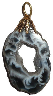 pendentif tranche d'agate